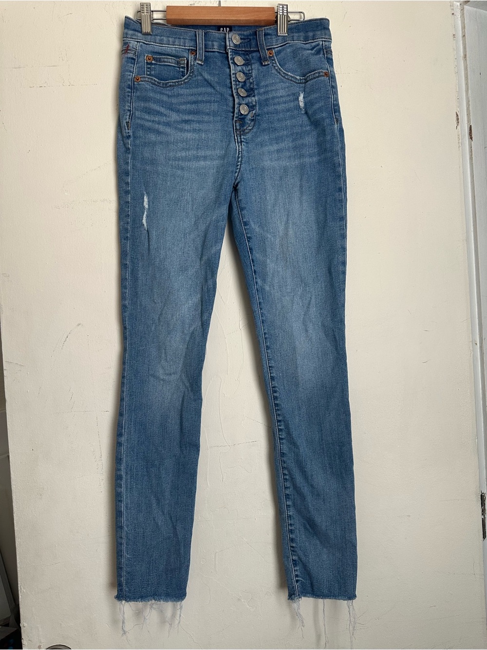 GAP Skinny Button-Fly Light Blue Jeans